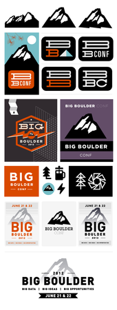 Progression of Big Boulder's logomark