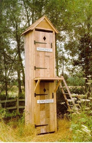 Ara's double-decker outhouse