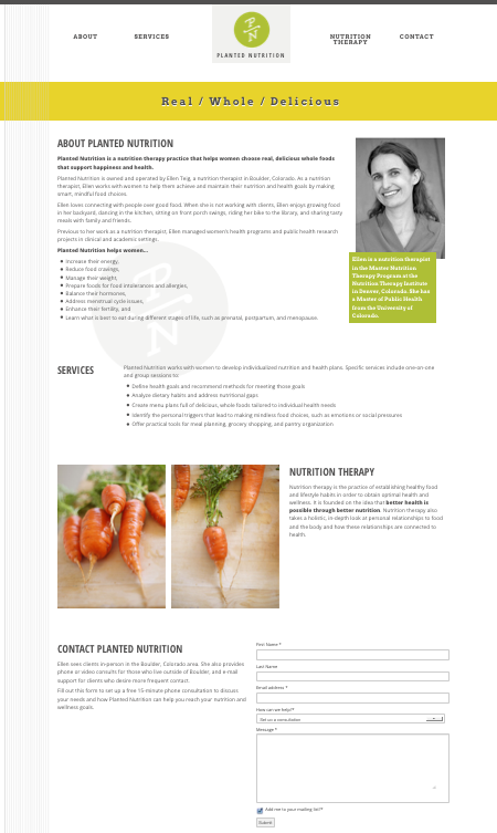 Planted Nutrition's new site